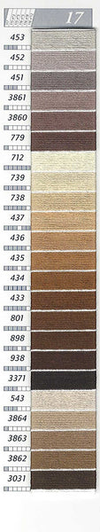 DMC C3371 Mouliné Étoile Shimmer Embroidery Floss - Black Brown